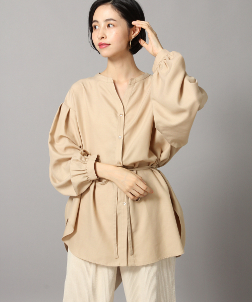 LOWRYS FARM（ローリーズファーム）の「ＴＲブラウジングチュニック　854875（シャツ/ブラウス・レディース・ベージュ/ブラウン/ミント・FREE）」の12枚目の写真