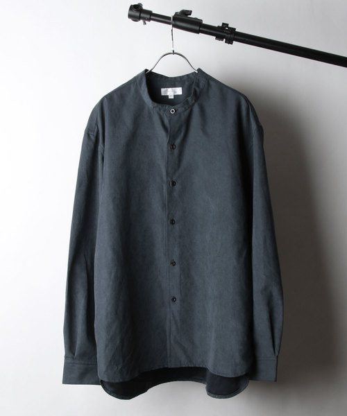 NILWAY(ニルウェイ)の「【Nilway】ピーチ加工微起毛バンドカラーシャツ(シャツ/ブラウス・メンズ・ネイビー/ブラウン/カーキ/ベージュ/ホワイト/ブラック・SMALL/MEDIUM/LARGE/X-LARGE)」の21枚目の写真