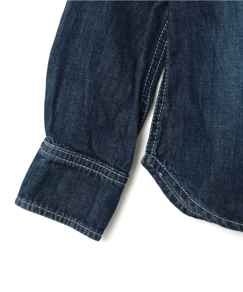 HYSTERIC MINI（ヒステリックミニ）の「Rolling mini “Amazing so Good” デニムシャツ（シャツ/ブラウス・キッズ・インディゴブルー・110/100/120）」の8枚目の写真