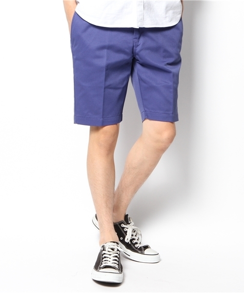 Dickies(ディッキーズ)の「WD874H4 TCツイルショートパンツ(チノパンツ・メンズ・ブラウン/ライトブラウン/ダークネイビー/マルーン/ブルー系その他/モスグリーン/ベージュ/ブラック/ヘザ-グレー/ホワイト/ブルー・30inch/32inch/36inch/28inch/34inch)」の9枚目の写真