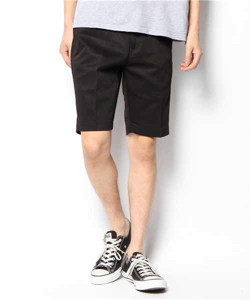 Dickies(ディッキーズ)の「WD874H4 TCツイルショートパンツ(チノパンツ・メンズ・ブラウン/ライトブラウン/ダークネイビー/マルーン/ブルー系その他/モスグリーン/ベージュ/ブラック/ヘザ-グレー/ホワイト/ブルー・30inch/32inch/36inch/28inch/34inch)」の3枚目の写真