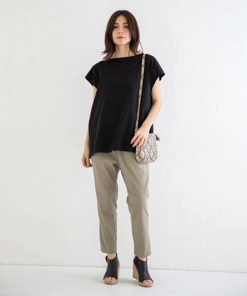 Munich（ミューニック）の「ドライタッチオックス　テーパードパンツ【セットアップ可】（その他パンツ・レディース・ホワイト/ブラック/ライトグリーン/ライトカーキ/ナチュラル・S/M/XS）」の7枚目の写真