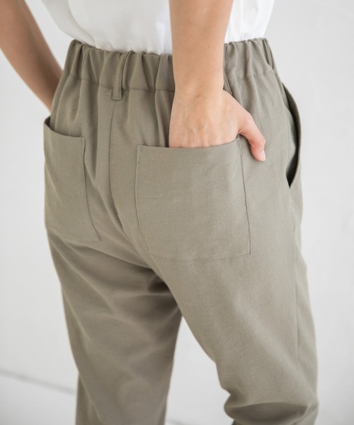 Munich（ミューニック）の「ドライタッチオックス　テーパードパンツ【セットアップ可】（その他パンツ・レディース・ホワイト/ブラック/ライトグリーン/ライトカーキ/ナチュラル・S/M/XS）」の12枚目の写真