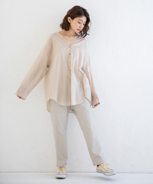 Munich（ミューニック）の「ドライタッチオックス　テーパードパンツ【セットアップ可】（その他パンツ・レディース・ホワイト/ブラック/ライトグリーン/ライトカーキ/ナチュラル・S/M/XS）」の14枚目の写真