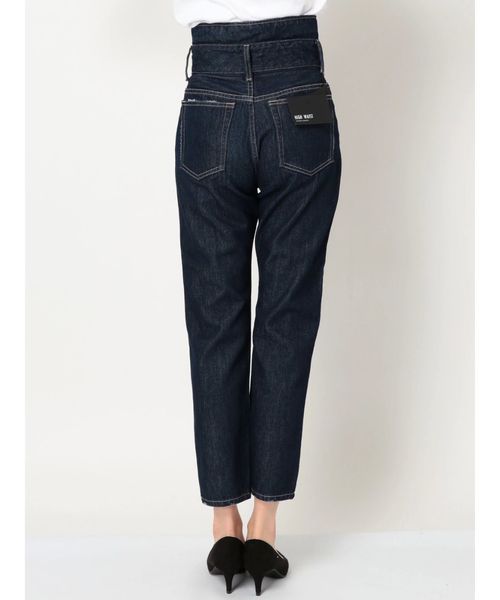 EMODA(エモダ)の「タックウエストハイウエストジーンズ(デニムパンツ・レディース・インディゴブルー/ブラック・X-SMALL/SMALL/MEDIUM)」の11枚目の写真