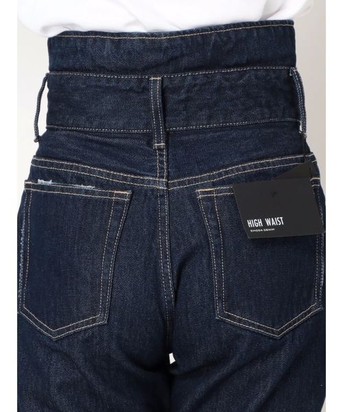 EMODA(エモダ)の「タックウエストハイウエストジーンズ(デニムパンツ・レディース・インディゴブルー/ブラック・X-SMALL/SMALL/MEDIUM)」の9枚目の写真