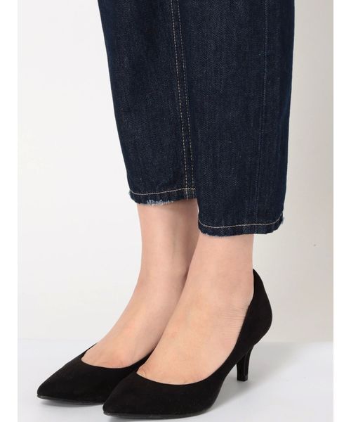 EMODA(エモダ)の「タックウエストハイウエストジーンズ(デニムパンツ・レディース・インディゴブルー/ブラック・X-SMALL/SMALL/MEDIUM)」の7枚目の写真