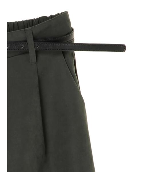 Green　Parks（グリーンパークス）の「・【ELENCARE DUE】ベルト付ピーチワイドパンツ＊★（その他パンツ・レディース・ブラック/ブラウン/カーキ/グレイッシュベージュ・FREE）」の16枚目の写真