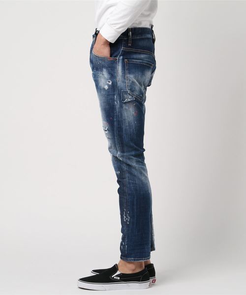 DSQUARED2（ディースクエアード）の「Pants 5 Pockets /Dark Orange Macchia Wash /Sexy Twist Jean /0201（デニムパンツ・メンズ・インディゴブルー・48/50/42/44/46）」の3枚目の写真