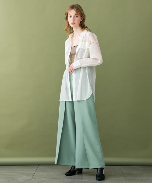 UNITED TOKYO（ユナイテッドトウキョウ）の「トランスルーセントシャツ（シャツ/ブラウス・レディース・ホワイト/オレンジ・0）」の3枚目の写真