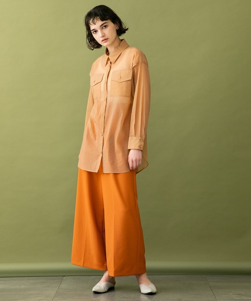 UNITED TOKYO（ユナイテッドトウキョウ）の「トランスルーセントシャツ（シャツ/ブラウス・レディース・ホワイト/オレンジ・0）」の21枚目の写真