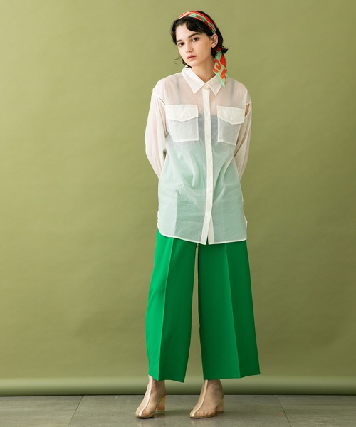 UNITED TOKYO（ユナイテッドトウキョウ）の「トランスルーセントシャツ（シャツ/ブラウス・レディース・ホワイト/オレンジ・0）」の22枚目の写真