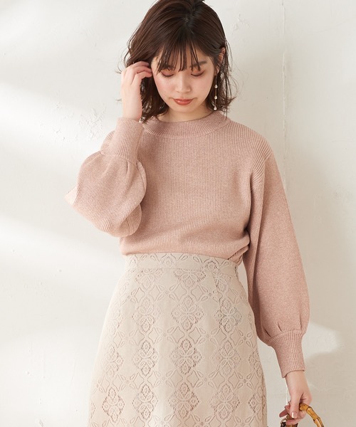 natural couture（ナチュラルクチュール）の「キラキラ細リブニットプルオーバー（ニット/セーター・レディース・ベージュ/アイボリー/ピンクベージュ・FREE）」の17枚目の写真