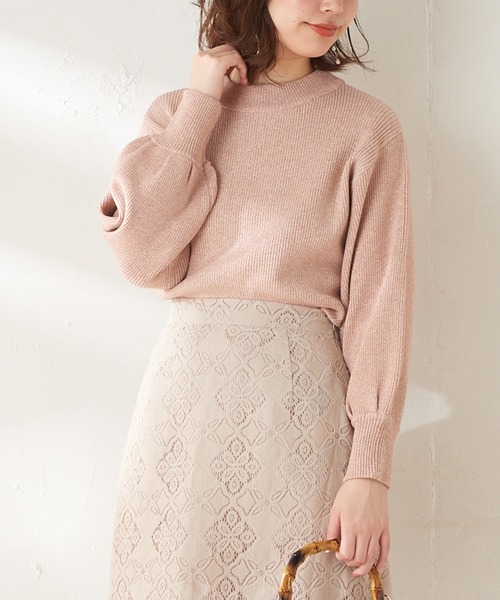 natural couture（ナチュラルクチュール）の「キラキラ細リブニットプルオーバー（ニット/セーター・レディース・ベージュ/アイボリー/ピンクベージュ・FREE）」の18枚目の写真