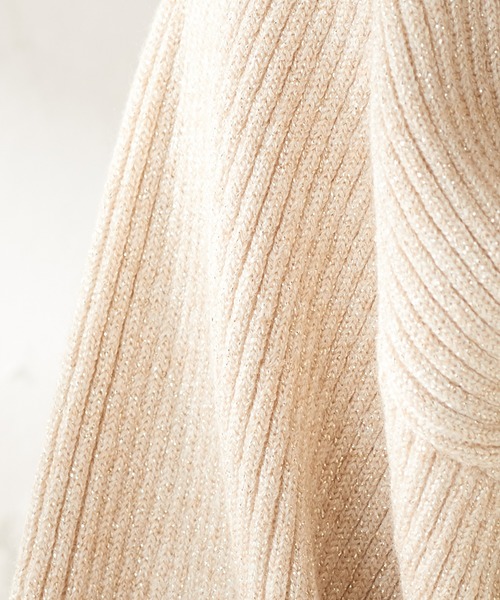 natural couture（ナチュラルクチュール）の「キラキラ細リブニットプルオーバー（ニット/セーター・レディース・ベージュ/アイボリー/ピンクベージュ・FREE）」の15枚目の写真
