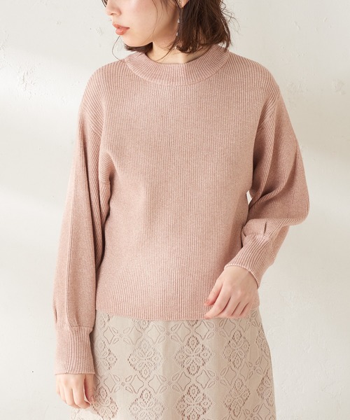 natural couture（ナチュラルクチュール）の「キラキラ細リブニットプルオーバー（ニット/セーター・レディース・ベージュ/アイボリー/ピンクベージュ・FREE）」の6枚目の写真