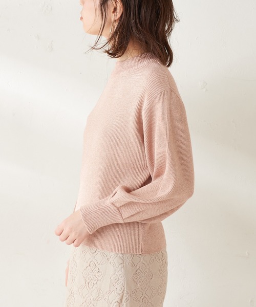 natural couture（ナチュラルクチュール）の「キラキラ細リブニットプルオーバー（ニット/セーター・レディース・ベージュ/アイボリー/ピンクベージュ・FREE）」の7枚目の写真