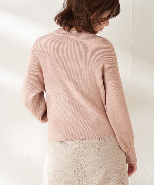 natural couture（ナチュラルクチュール）の「キラキラ細リブニットプルオーバー（ニット/セーター・レディース・ベージュ/アイボリー/ピンクベージュ・FREE）」の8枚目の写真