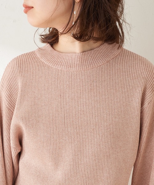 natural couture（ナチュラルクチュール）の「キラキラ細リブニットプルオーバー（ニット/セーター・レディース・ベージュ/アイボリー/ピンクベージュ・FREE）」の9枚目の写真