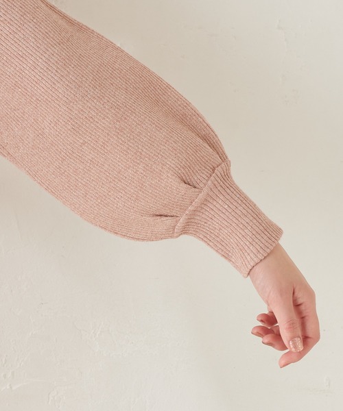 natural couture（ナチュラルクチュール）の「キラキラ細リブニットプルオーバー（ニット/セーター・レディース・ベージュ/アイボリー/ピンクベージュ・FREE）」の10枚目の写真