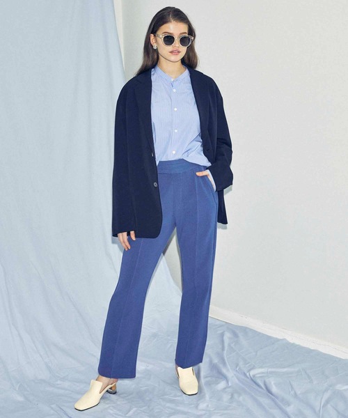 MAISON SPECIAL(メゾンスペシャル)の「【ZOZOTOWN限定】《ユニセックスアイテム》OEKO-TEX/エコテックス サスティナブルオーバーサイズスタンドカラーシャツ 【MAISON SPECIAL/メゾンスペシャル】(シャツ/ブラウス・メンズ・ブラック/サックスブルー/パープル/オフホワイト/ベージュ/ネイビー・44/48/46)」の18枚目の写真