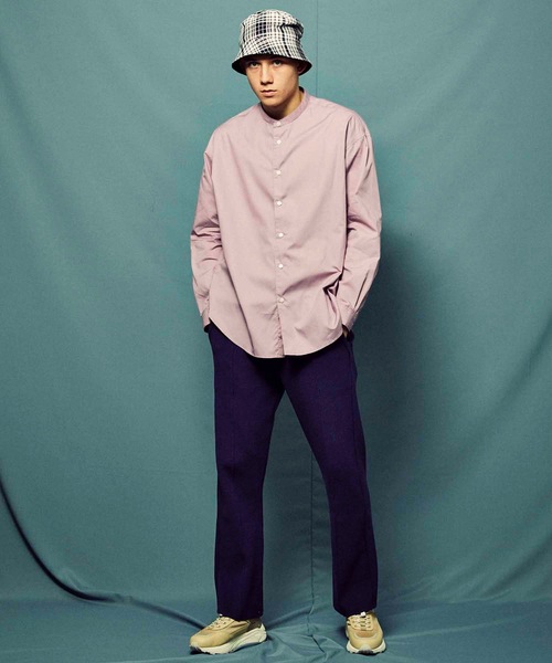 MAISON SPECIAL(メゾンスペシャル)の「【ZOZOTOWN限定】《ユニセックスアイテム》OEKO-TEX/エコテックス サスティナブルオーバーサイズスタンドカラーシャツ 【MAISON SPECIAL/メゾンスペシャル】(シャツ/ブラウス・メンズ・ブラック/サックスブルー/パープル/オフホワイト/ベージュ/ネイビー・44/48/46)」の17枚目の写真