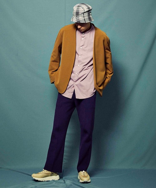 MAISON SPECIAL(メゾンスペシャル)の「【ZOZOTOWN限定】《ユニセックスアイテム》OEKO-TEX/エコテックス サスティナブルオーバーサイズスタンドカラーシャツ 【MAISON SPECIAL/メゾンスペシャル】(シャツ/ブラウス・メンズ・ブラック/サックスブルー/パープル/オフホワイト/ベージュ/ネイビー・44/48/46)」の16枚目の写真