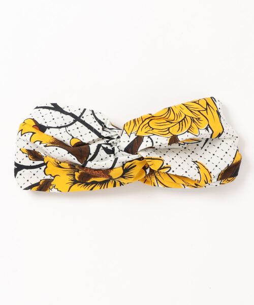 チャイハネ（チャイハネ）の「【チャイハネ】レトロフラワーヘアバンド（ヘアバンド・レディース・ブラウン/ピンク/イエロー/ブルー・FREE）」の2枚目の写真