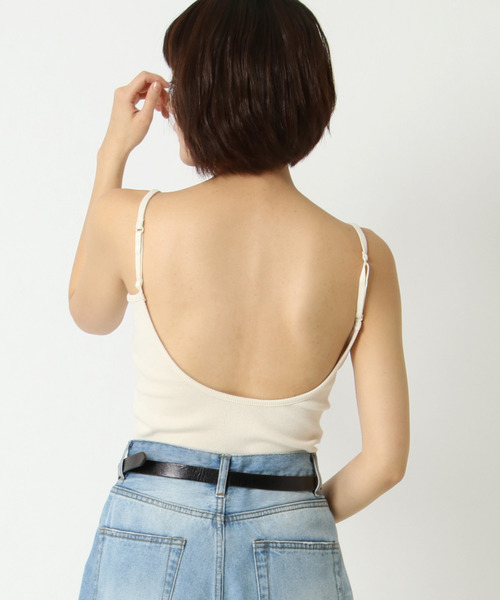 notch.（ノッチ）の「バックオープンキャミソール（キャミソール・レディース・ホワイト/オフホワイト/ブラック/ブラウン/ベージュ・M）」の3枚目の写真