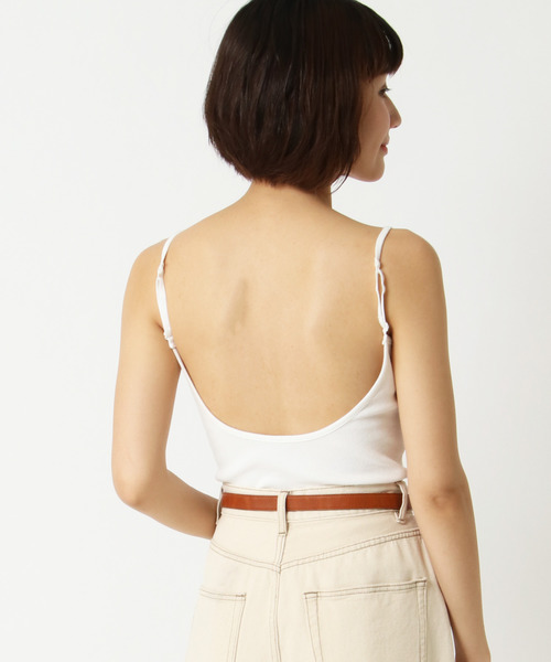 notch.（ノッチ）の「バックオープンキャミソール（キャミソール・レディース・ホワイト/オフホワイト/ブラック/ブラウン/ベージュ・M）」の6枚目の写真