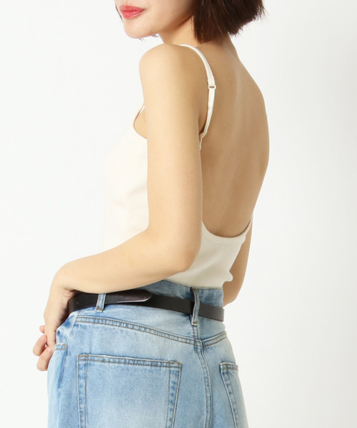 notch.（ノッチ）の「バックオープンキャミソール（キャミソール・レディース・ホワイト/オフホワイト/ブラック/ブラウン/ベージュ・M）」の8枚目の写真