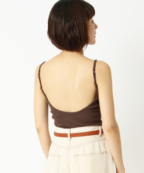 notch.（ノッチ）の「バックオープンキャミソール（キャミソール・レディース・ホワイト/オフホワイト/ブラック/ブラウン/ベージュ・M）」の12枚目の写真