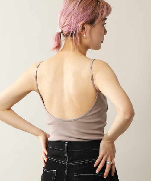 notch.（ノッチ）の「バックオープンキャミソール（キャミソール・レディース・ホワイト/オフホワイト/ブラック/ブラウン/ベージュ・M）」の15枚目の写真