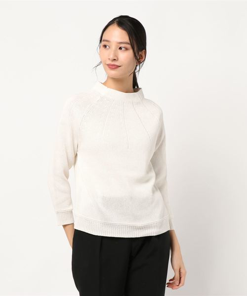 human woman（ヒューマンウーマン）の「杢ギマ求心プルオーバー（ニット/セーター・レディース・ホワイト/ブルー/ピンク・MEDIUM）」の8枚目の写真