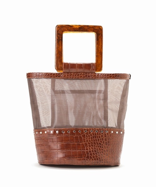 Casselini（キャセリーニ）の「Casselini（キャセリーニ）チュールスタッズバッグ（ハンドバッグ・レディース・ブラック/ブラウン・FREE）」の5枚目の写真