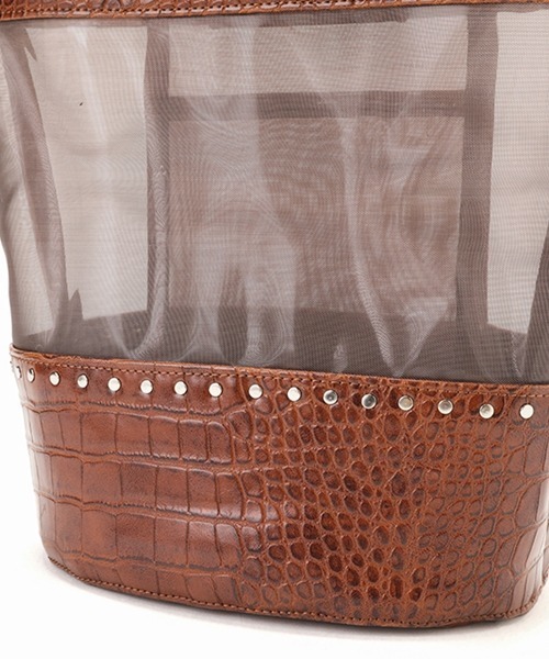 Casselini（キャセリーニ）の「Casselini（キャセリーニ）チュールスタッズバッグ（ハンドバッグ・レディース・ブラック/ブラウン・FREE）」の9枚目の写真