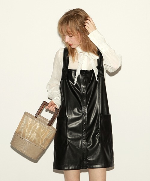 Casselini（キャセリーニ）の「Casselini（キャセリーニ）チュールスタッズバッグ（ハンドバッグ・レディース・ブラック/ブラウン・FREE）」の18枚目の写真