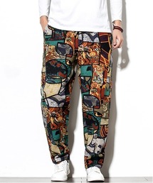 MGV | ヴィンテージプリントテーパードイージーパンツ(その他パンツ)