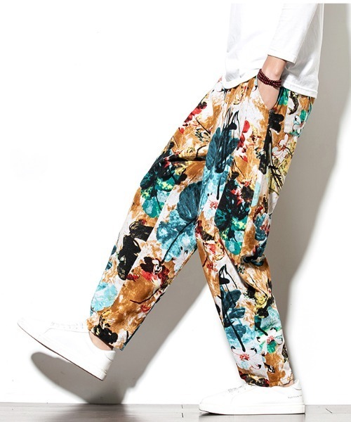 MGV（エムジーヴィー）の「ヴィンテージプリントテーパードイージーパンツ（その他パンツ・メンズ・ベージュ×ブラック/ホワイト×ブラック/ブラウン/ホワイト×グリーン/ブラック×グリーン・MEDIUM/LARGE/X-LARGE）」の19枚目の写真