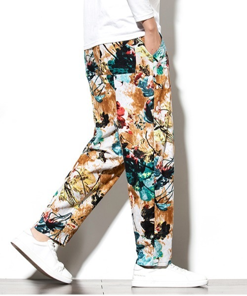 MGV（エムジーヴィー）の「ヴィンテージプリントテーパードイージーパンツ（その他パンツ・メンズ・ベージュ×ブラック/ホワイト×ブラック/ブラウン/ホワイト×グリーン/ブラック×グリーン・MEDIUM/LARGE/X-LARGE）」の20枚目の写真