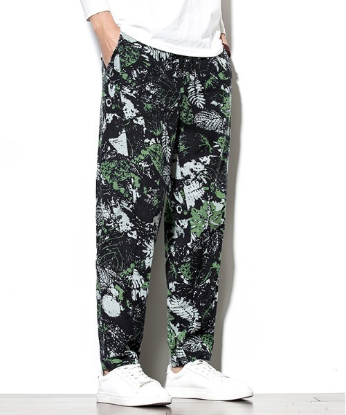 MGV（エムジーヴィー）の「ヴィンテージプリントテーパードイージーパンツ（その他パンツ・メンズ・ベージュ×ブラック/ホワイト×ブラック/ブラウン/ホワイト×グリーン/ブラック×グリーン・MEDIUM/LARGE/X-LARGE）」の15枚目の写真