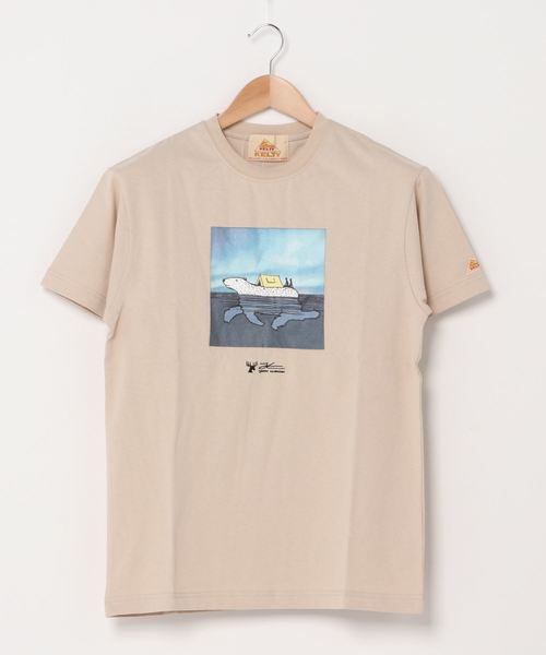 KELTY（ケルティ）の「KELTY ジョナス・クレアッソン×KELTY　プリントTシャツ/JONAS　CLAESSON　TEE GLOBAL ROAMING（Tシャツ/カットソー・レディース・ベージュ/ブラック/ホワイト・S/M/L/XS/XL）」の3枚目の写真