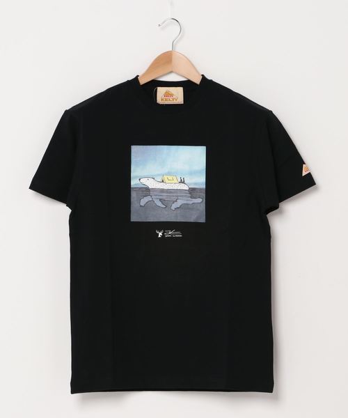 KELTY（ケルティ）の「KELTY ジョナス・クレアッソン×KELTY　プリントTシャツ/JONAS　CLAESSON　TEE GLOBAL ROAMING（Tシャツ/カットソー・レディース・ベージュ/ブラック/ホワイト・S/M/L/XS/XL）」の2枚目の写真