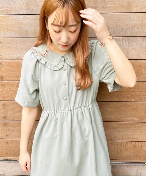 apres jour(アプレジュール)の「襟フリルパフワンピース【ZOZOTOWN限定アイテム】(ワンピース・レディース・ブラック/ベージュ/その他/ミント/モカ・フリー)」の8枚目の写真