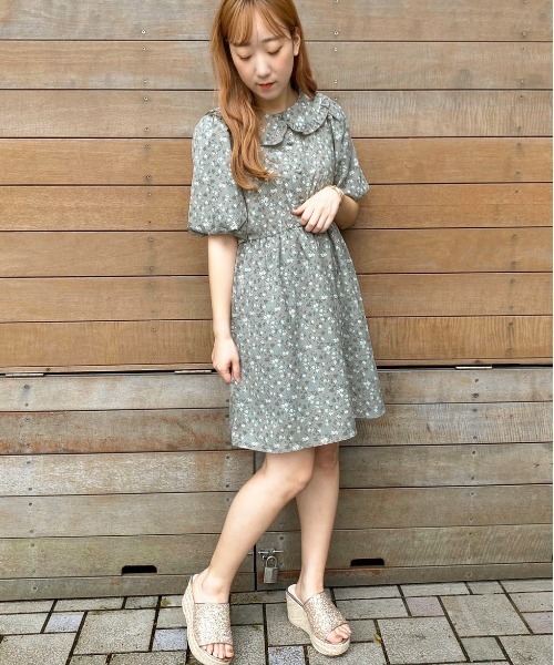 apres jour(アプレジュール)の「襟フリルパフワンピース【ZOZOTOWN限定アイテム】(ワンピース・レディース・ブラック/ベージュ/その他/ミント/モカ・フリー)」の18枚目の写真