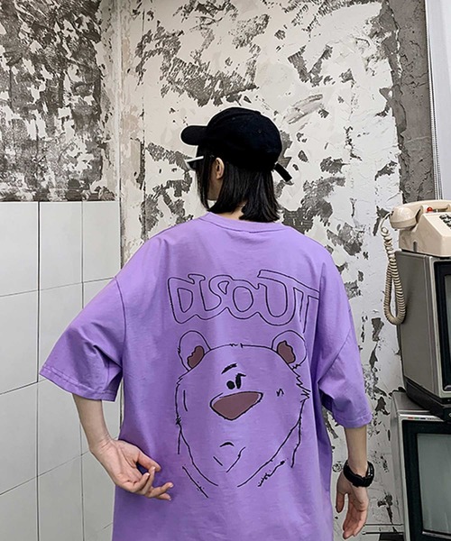 MGV（エムジーヴィー）の「BEARプリントBIGTシャツ（Tシャツ/カットソー・メンズ・ホワイト/ブラック/パープル・MEDIUM/LARGE/X-LARGE）」の15枚目の写真