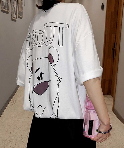 MGV（エムジーヴィー）の「BEARプリントBIGTシャツ（Tシャツ/カットソー・メンズ・ホワイト/ブラック/パープル・MEDIUM/LARGE/X-LARGE）」の11枚目の写真