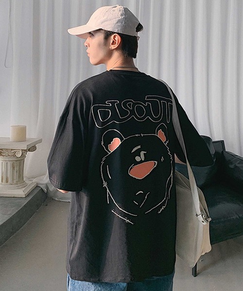 MGV（エムジーヴィー）の「BEARプリントBIGTシャツ（Tシャツ/カットソー・メンズ・ホワイト/ブラック/パープル・MEDIUM/LARGE/X-LARGE）」の9枚目の写真