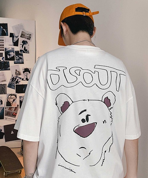MGV（エムジーヴィー）の「BEARプリントBIGTシャツ（Tシャツ/カットソー・メンズ・ホワイト/ブラック/パープル・MEDIUM/LARGE/X-LARGE）」の14枚目の写真