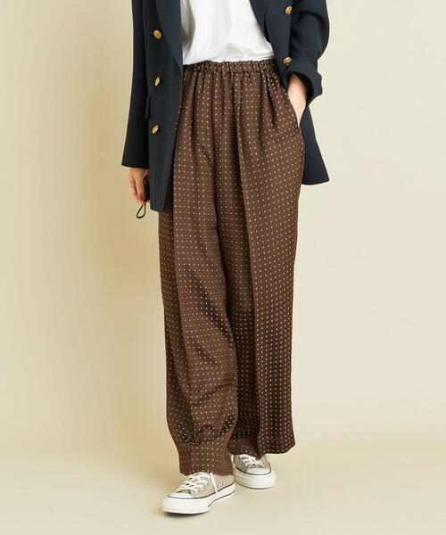 BEAUTY&YOUTH UNITED ARROWS（ビューティーアンドユースユナイテッドアローズ）の「BY∴ ジャカードワイドイージーパンツ ◆（その他パンツ・レディース・ブラウン/ネイビー・M/S）」の12枚目の写真